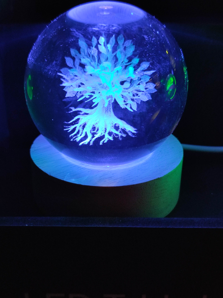 Hologrammkugel - Lebensbaum - Farbwechsel